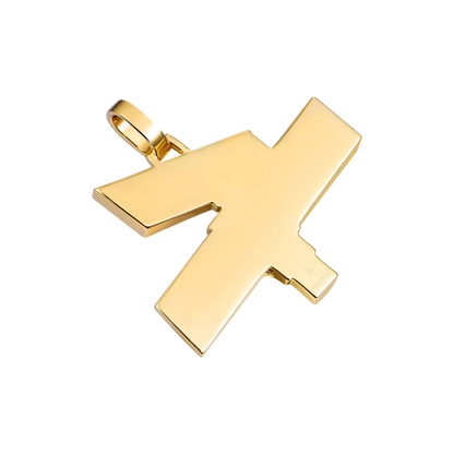 Custom White Iced Street Sign Pendant