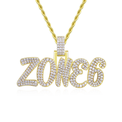 Custom Moissanite Romantic Name Pendant