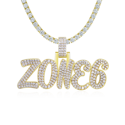 Custom Moissanite Romantic Name Pendant