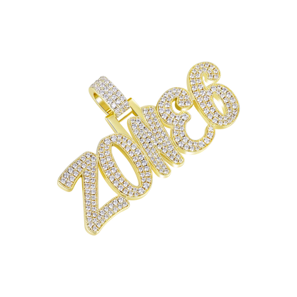 Custom Moissanite Romantic Font Letter/Number Name Pendant