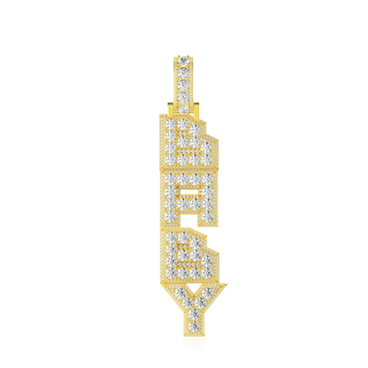 Couches rayonnantes personnalisées pendentif par lettre verticale