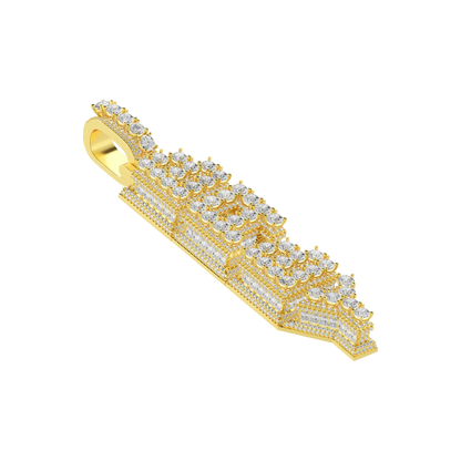Couches rayonnantes personnalisées pendentif par lettre verticale
