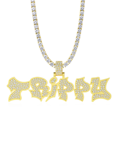 Custom Graffiti Font Letter Pendant - 20mm