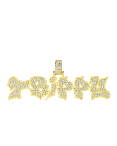 Custom Graffiti Font Letter Pendant - 20mm