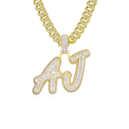 Colgante de fuentes de baguette de múltiples capas personalizado