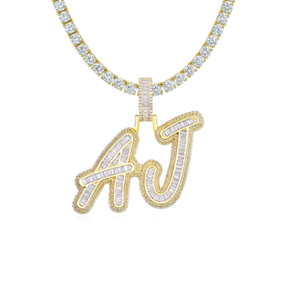 Colgante de fuentes de baguette de múltiples capas personalizado