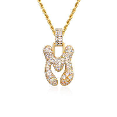 Custom Bubble Font Pendant - 30mm