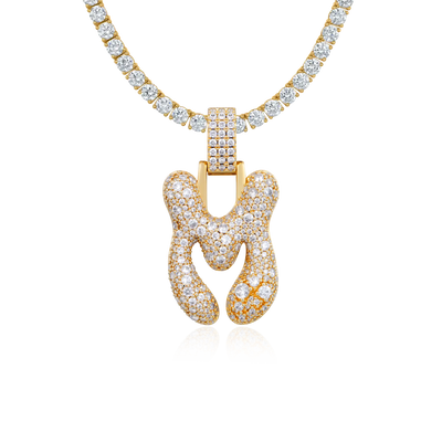 Custom Bubble Font Pendant - 30mm