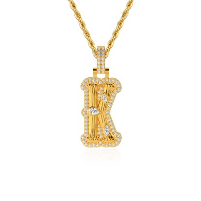 Custom Bone Font Pendant