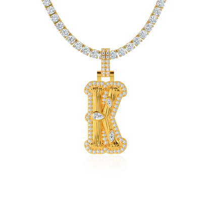 Custom Bone Font Pendant