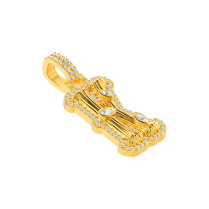 Custom Bone Font Pendant