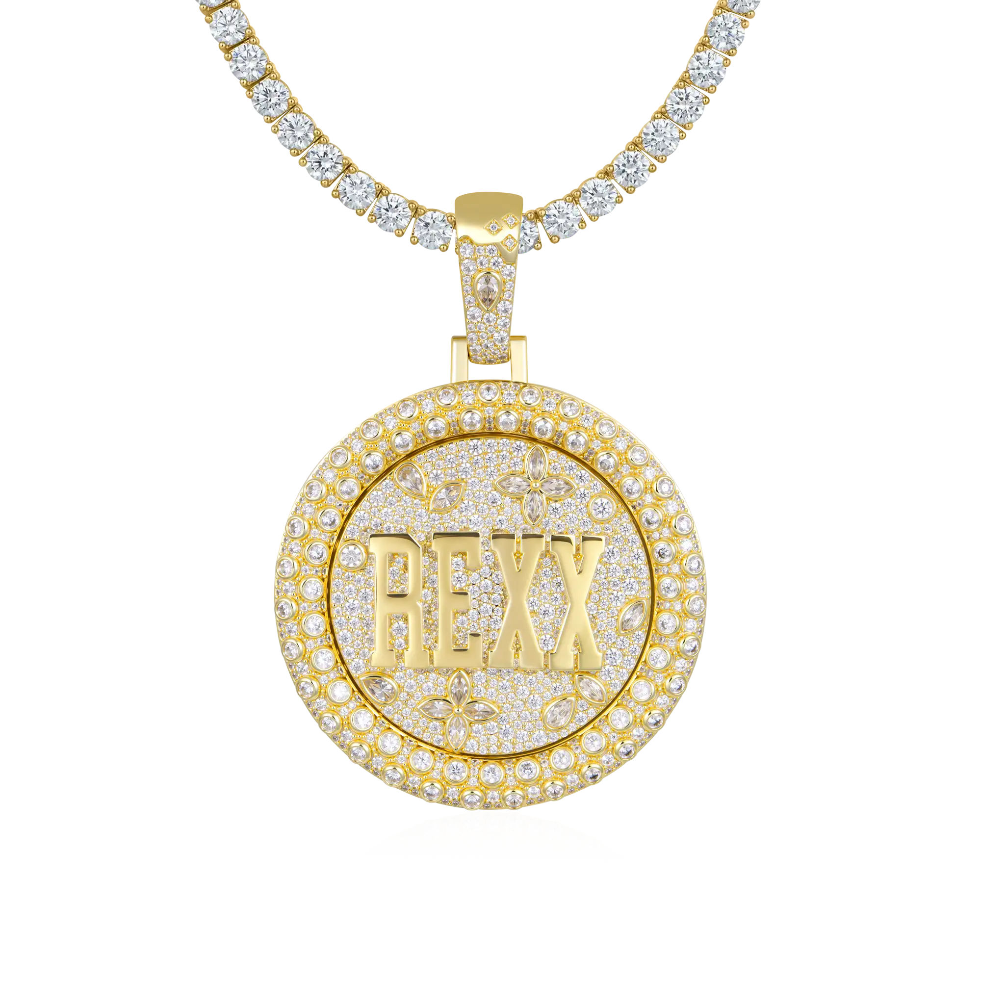 Pendentif disque rotatif personnalisé-51 mm