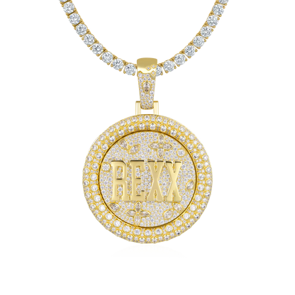 Pendentif disque rotatif personnalisé-51 mm