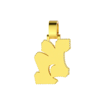 Colgante con fuente de graffiti 3D Ice personalizado, 30 mm