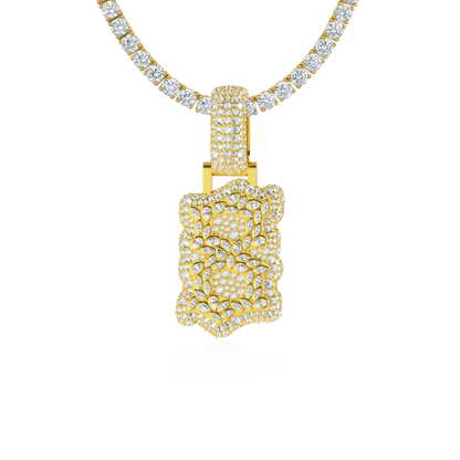 Custom Shaped Diamond Double-Layer Pendant - 35mm