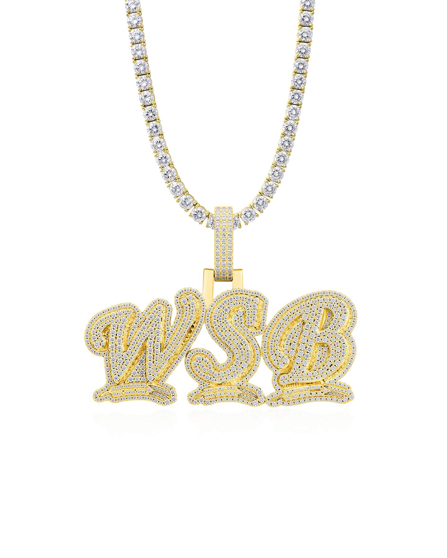 Custom Wheat Ears 3D Letter Pendant