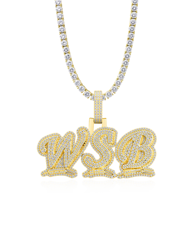 Custom Wheat Ears 3D Letter Pendant