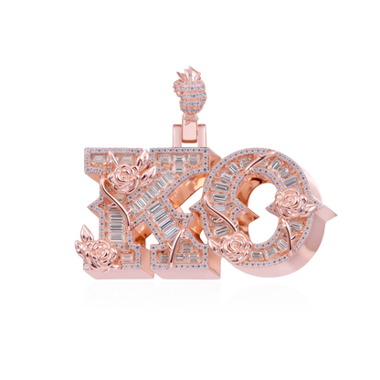 Custom Rose Font Pendant-30mm