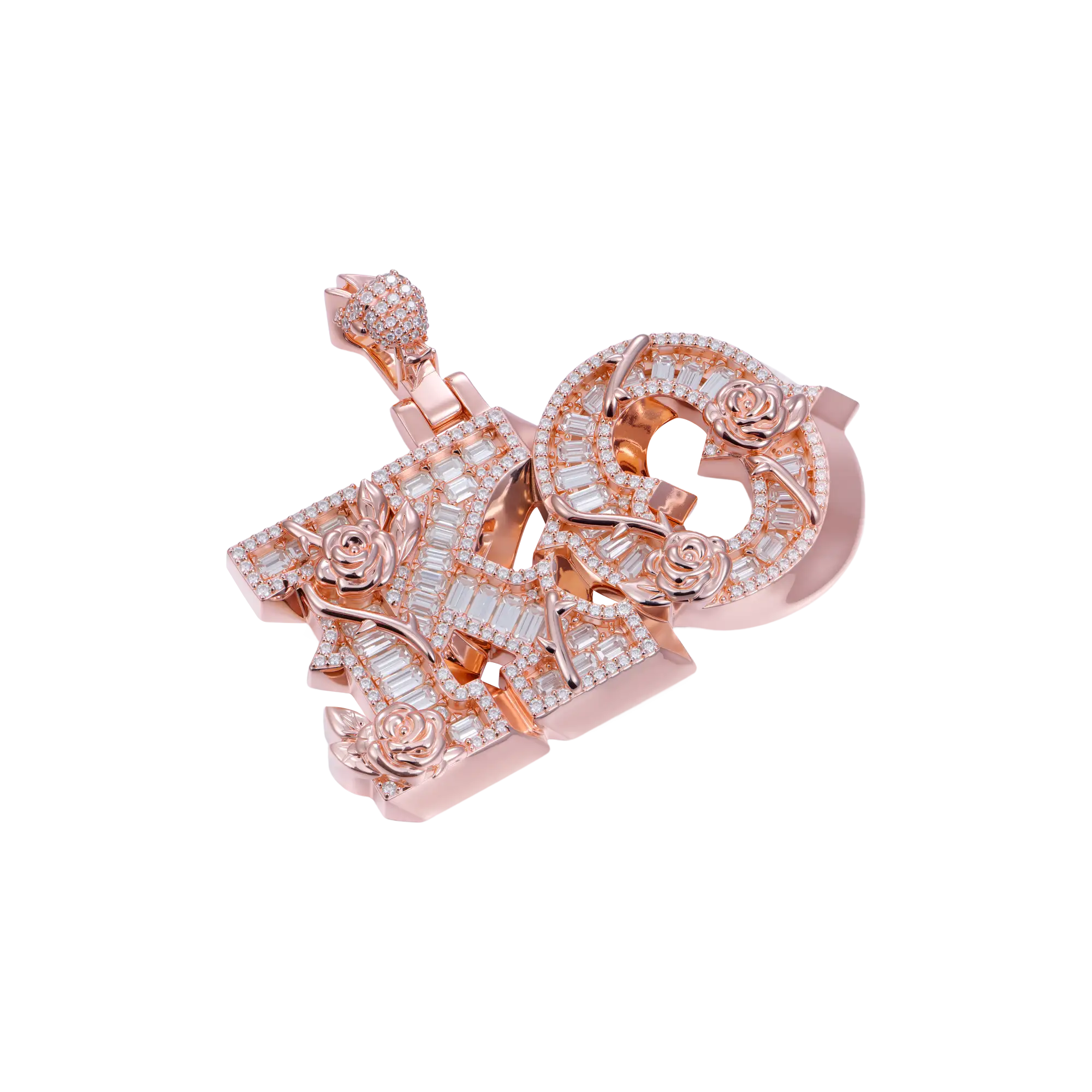 Custom Rose Font Pendant-30mm