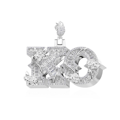 Custom Rose Font Pendant-30mm