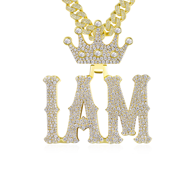 Custom Moissanite Bosox Name Pendant