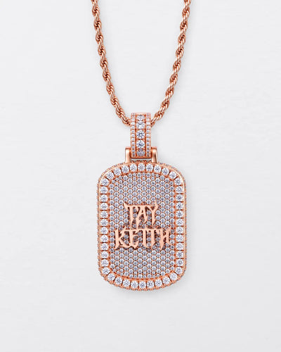 Custom Double-Sided Pavé Dog Tag Photo Pendant