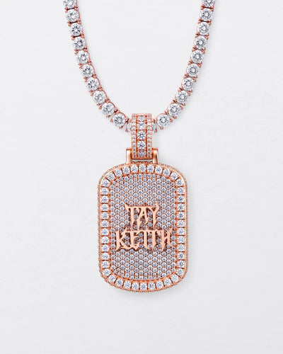 Custom Double-Sided Pavé Dog Tag Photo Pendant