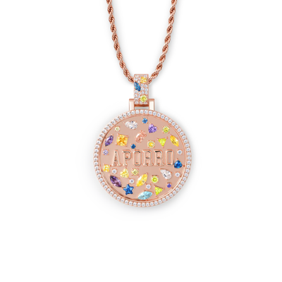 Custom Mosaic Name Medallion Pendant - 38mm