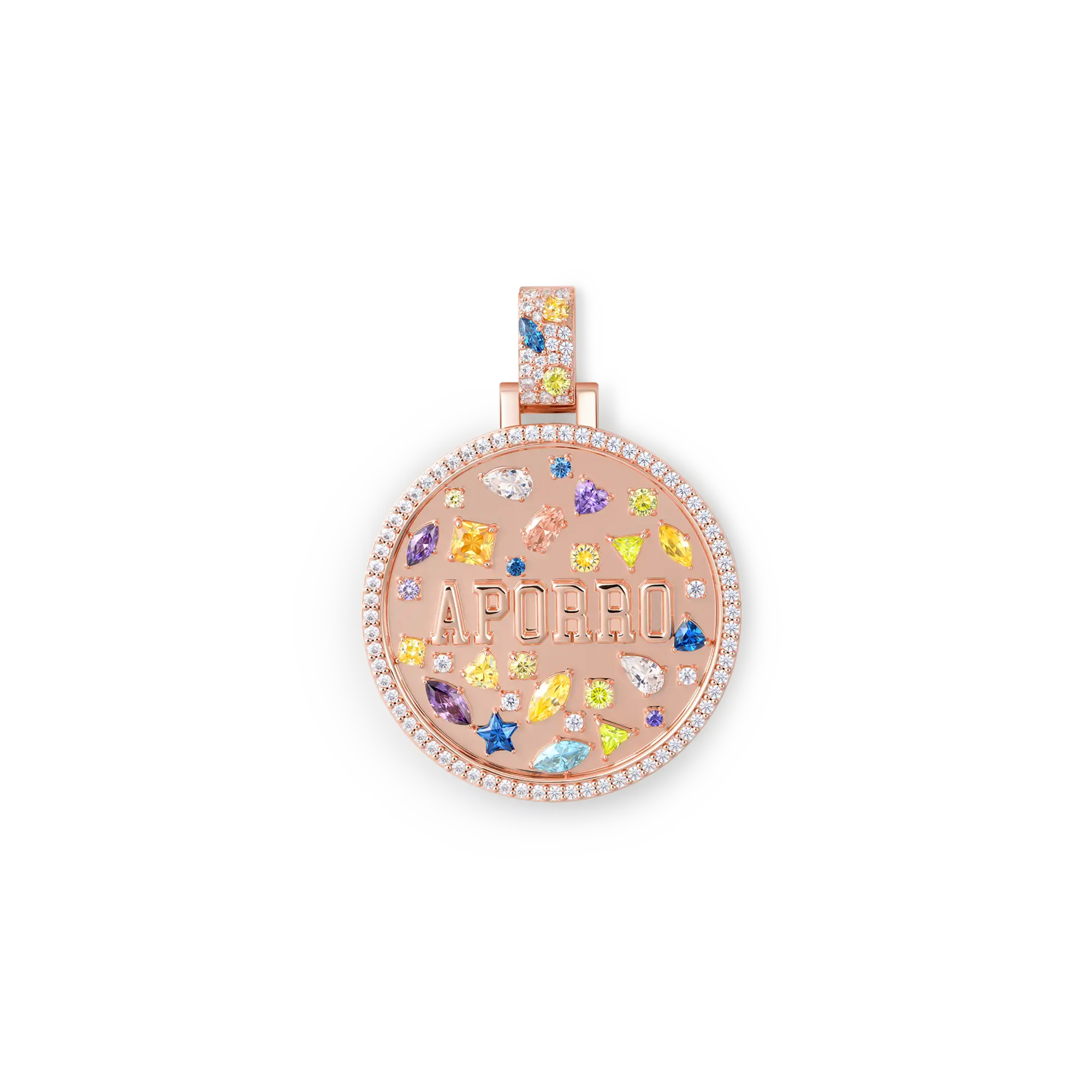 Custom Mosaic Name Medallion Pendant - 38mm