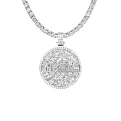 Custom Engraved Name Badge Pendant - 51mm