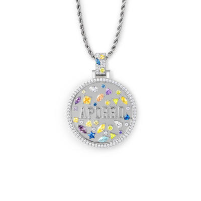 Custom Mosaic Name Medallion Pendant - 38mm