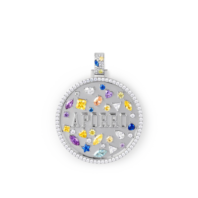 Custom Mosaic Name Medallion Pendant - 51mm