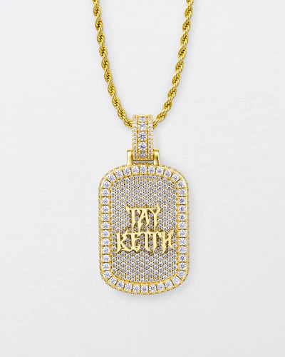 Custom Double-Sided Pavé Dog Tag Photo Pendant