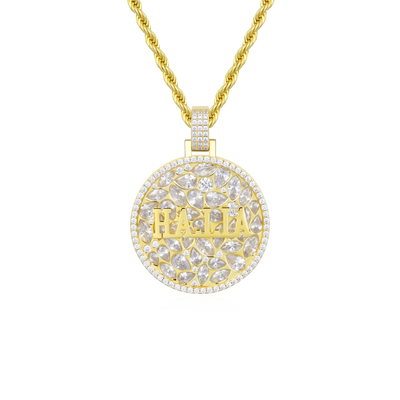 Custom Engraved Name Badge Pendant - 51mm