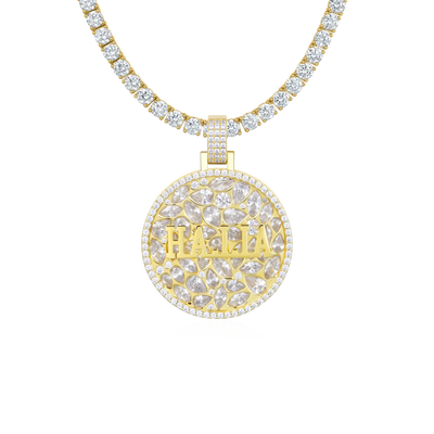 Custom Engraved Name Badge Pendant - 51mm