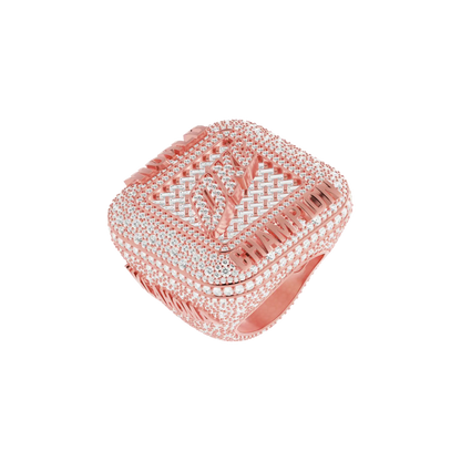 Custom Square Diamond Weave Championship Ring