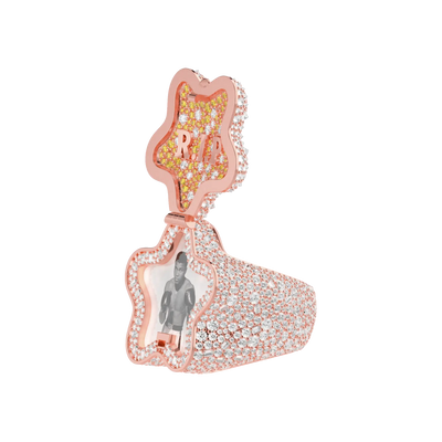 Anillo personalizado con foto giratoria "Estrella"