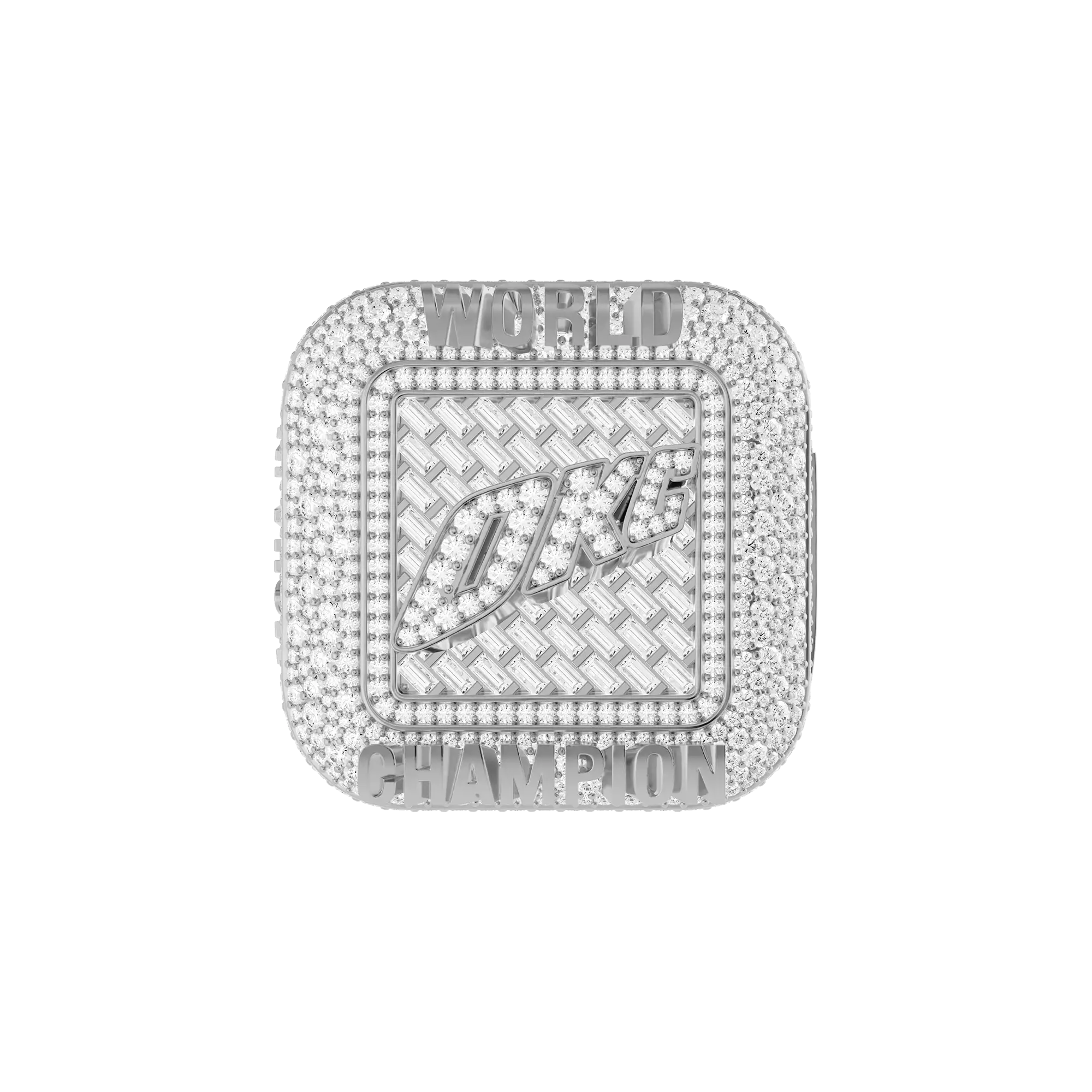 Custom Square Diamond Weave Championship Ring