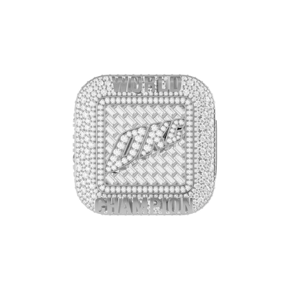 Custom Square Diamond Weave Championship Ring