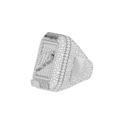 Custom Square Diamond Weave Championship Ring