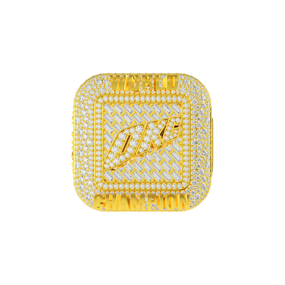 Custom Square Diamond Weave Championship Ring