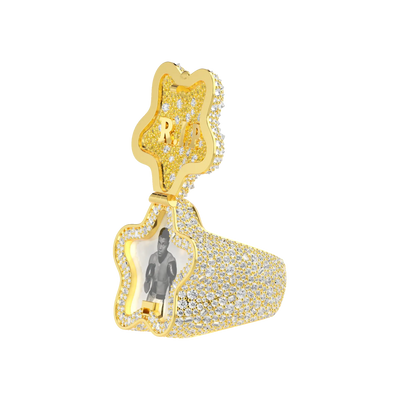 Anillo personalizado con foto giratoria "Estrella"