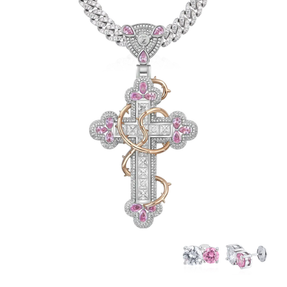 Thorned Romance Pendant & Earrings Set