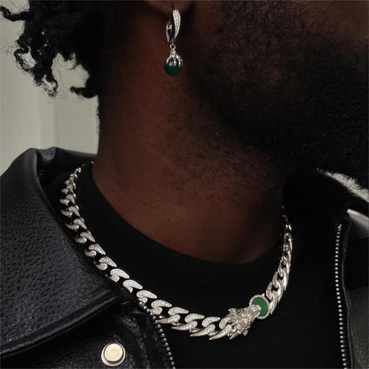 WONG Ⅱ Ridge Iced Out Cuban Chain - 12mm