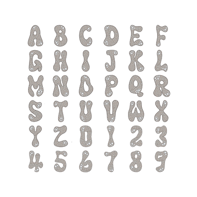 Custom Bubble Font Pendant - 30mm