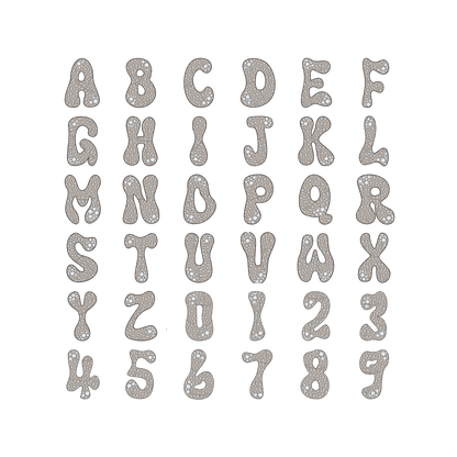 Custom Bubble Font Pendant - 30mm