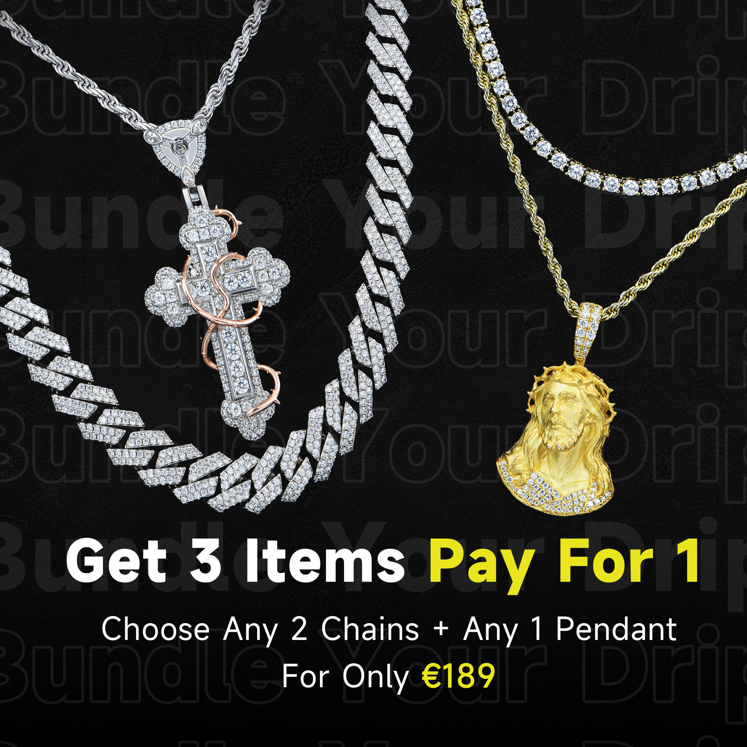 €189 For Any 2 Chains & 1 Pendant