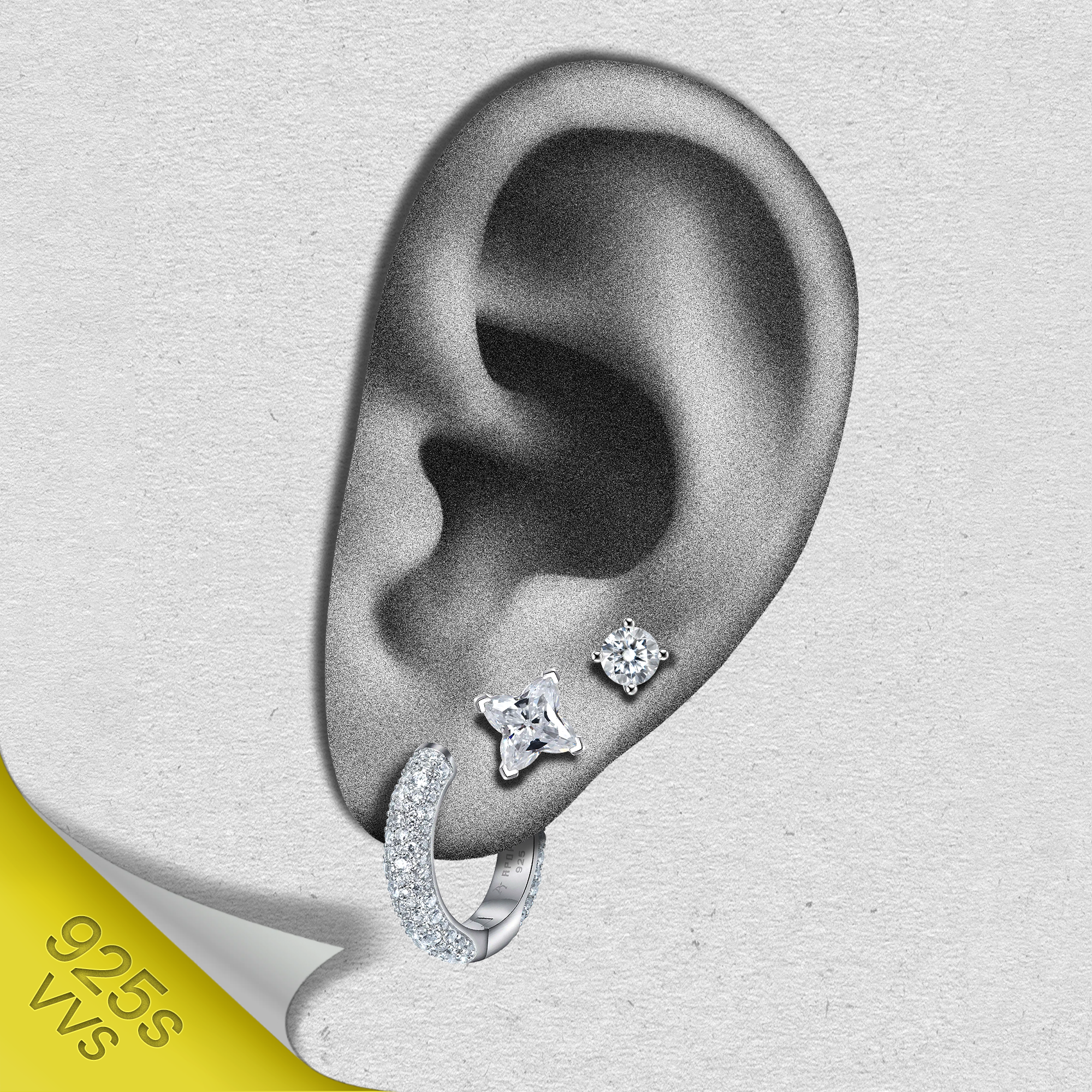 99 € por paquete de 3 pendientes individuales
