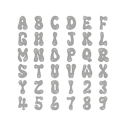 Custom Bubble Font Pendant - 30mm