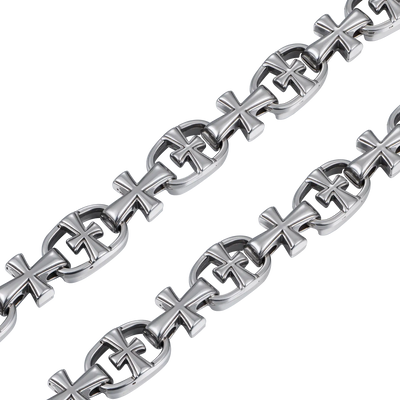 21" Kreuzritter-Gliederkette & Brieftaschenkette – 12 mm